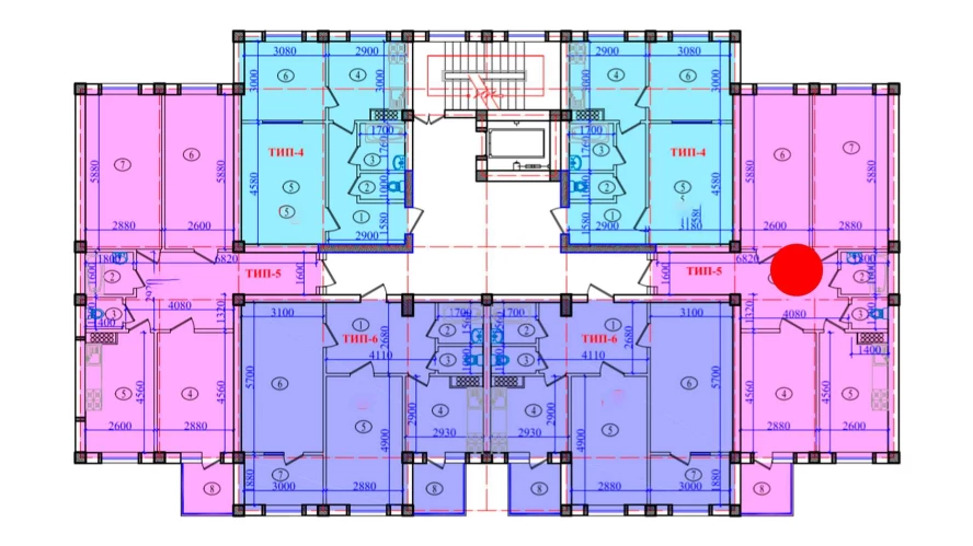 3-xonali xonadon 94.24 m²  7/7 qavat