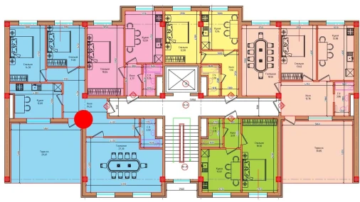 3-комнатная квартира 117.1 м²  8/8 этаж | Жилой комплекс "Markaz"