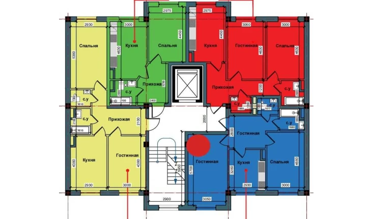 2-xonali xonadon 57.9 m²  2/9 qavat | NUR BARAKA Turar-joy majmuasi