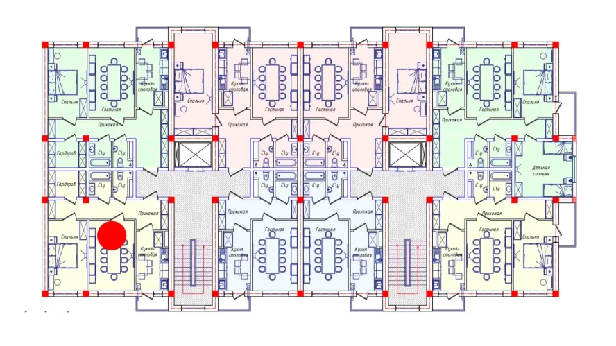 5-комнатная квартира 122.72 м²  7/7 этаж