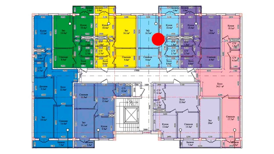 2-xonali xonadon 52.8 m²  3/3 qavat