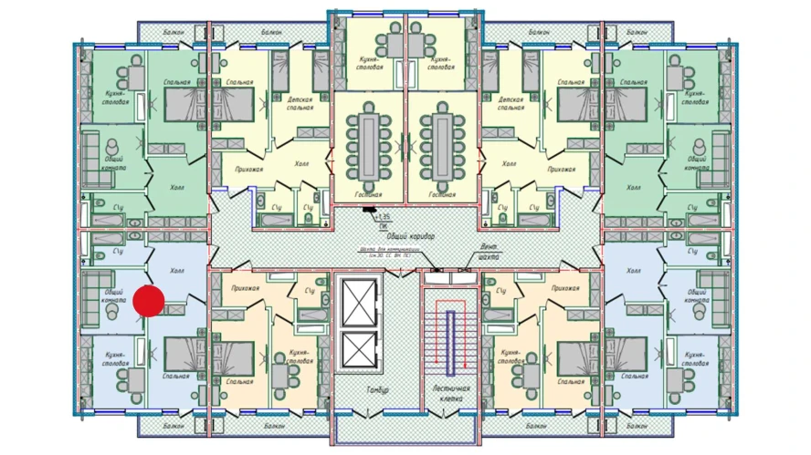 2-xonali xonadon 50.7 m²  16/16 qavat