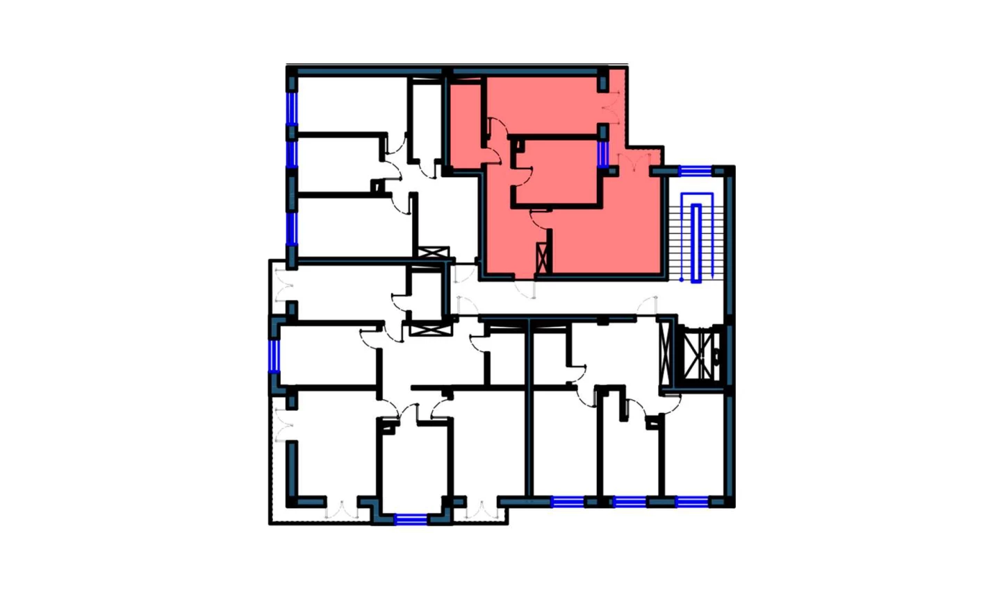 2-комнатная квартира 65 м²  2/2 этаж