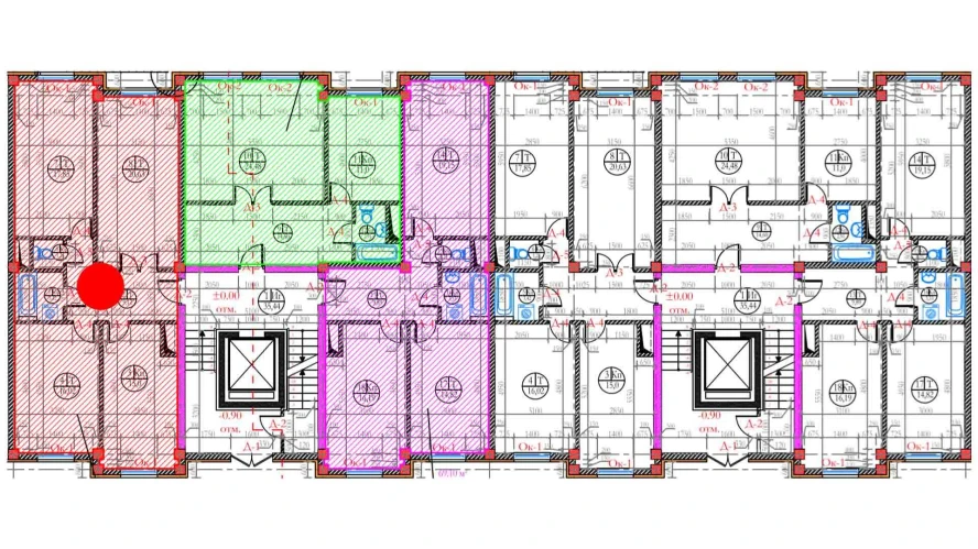 4-xonali xonadon 89.17 m²  1/1 qavat