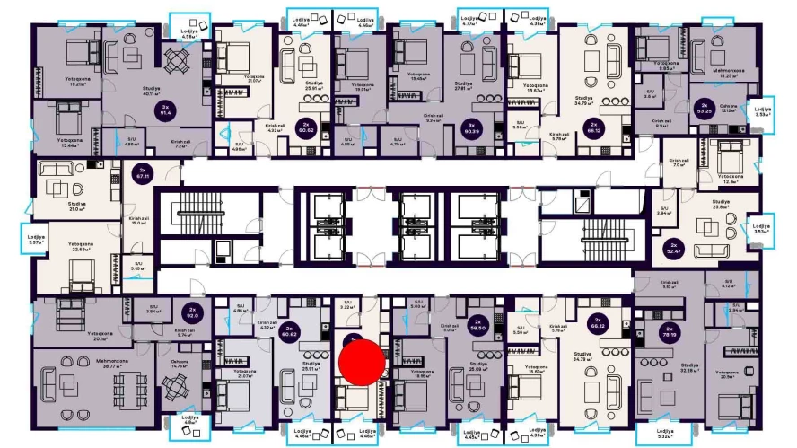 1-комнатная квартира 30.98 м²  8/8 этаж