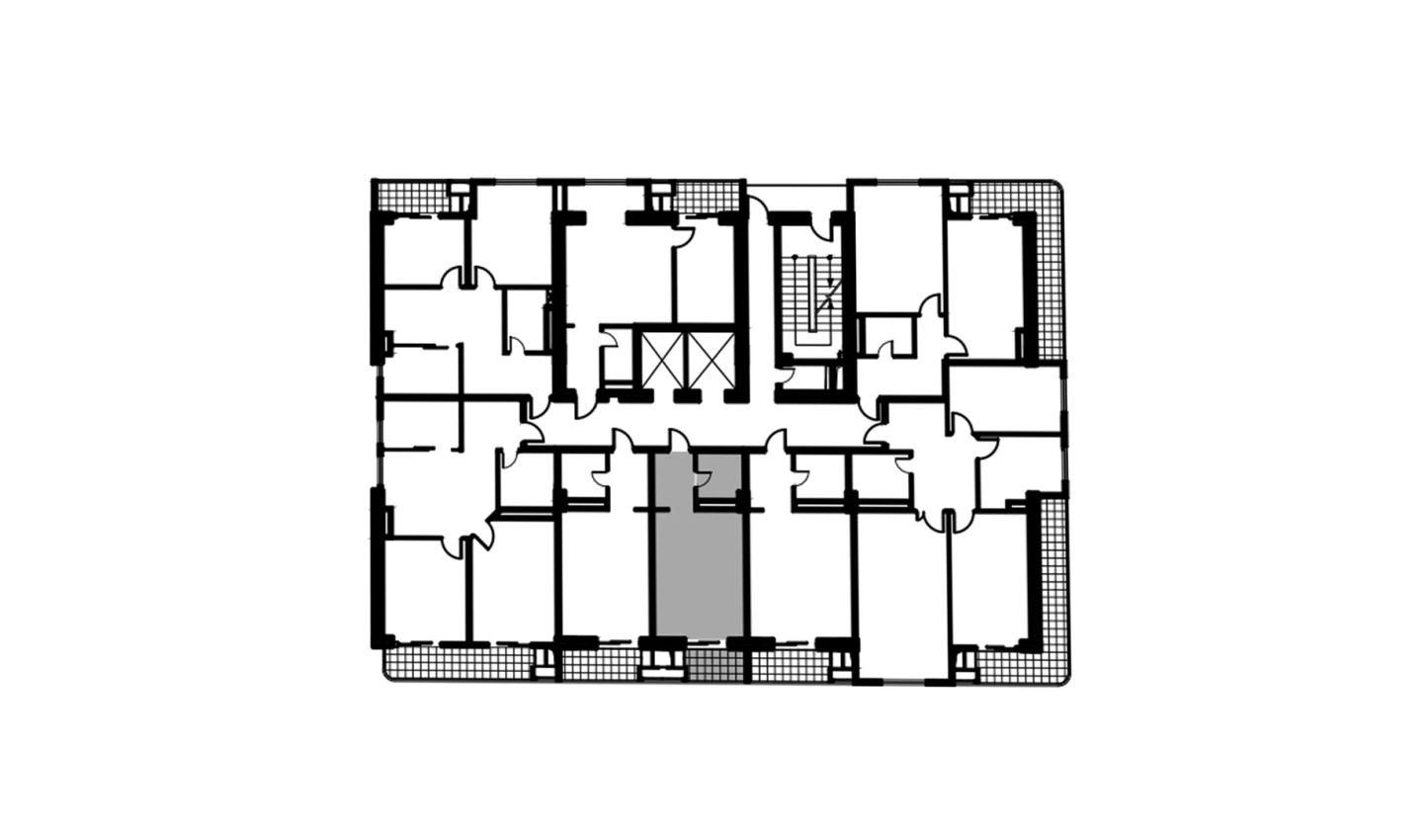 1-комнатная квартира 29.8 м²  3/3 этаж