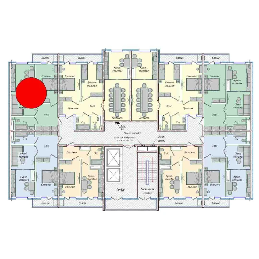 2-комнатная квартира 50.7 м²  14/14 этаж