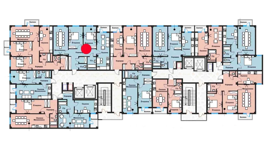 3-комнатная квартира 86.63 м²  3/3 этаж