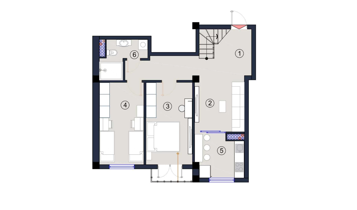 2-комнатная квартира 67.5 м²  9/9 этаж