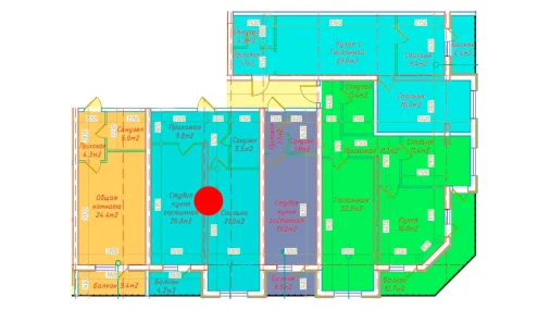 2-комнатная квартира 61.3 м²  2/16 этаж | Жилой комплекс DO'MBIROBOD RESIDENCE