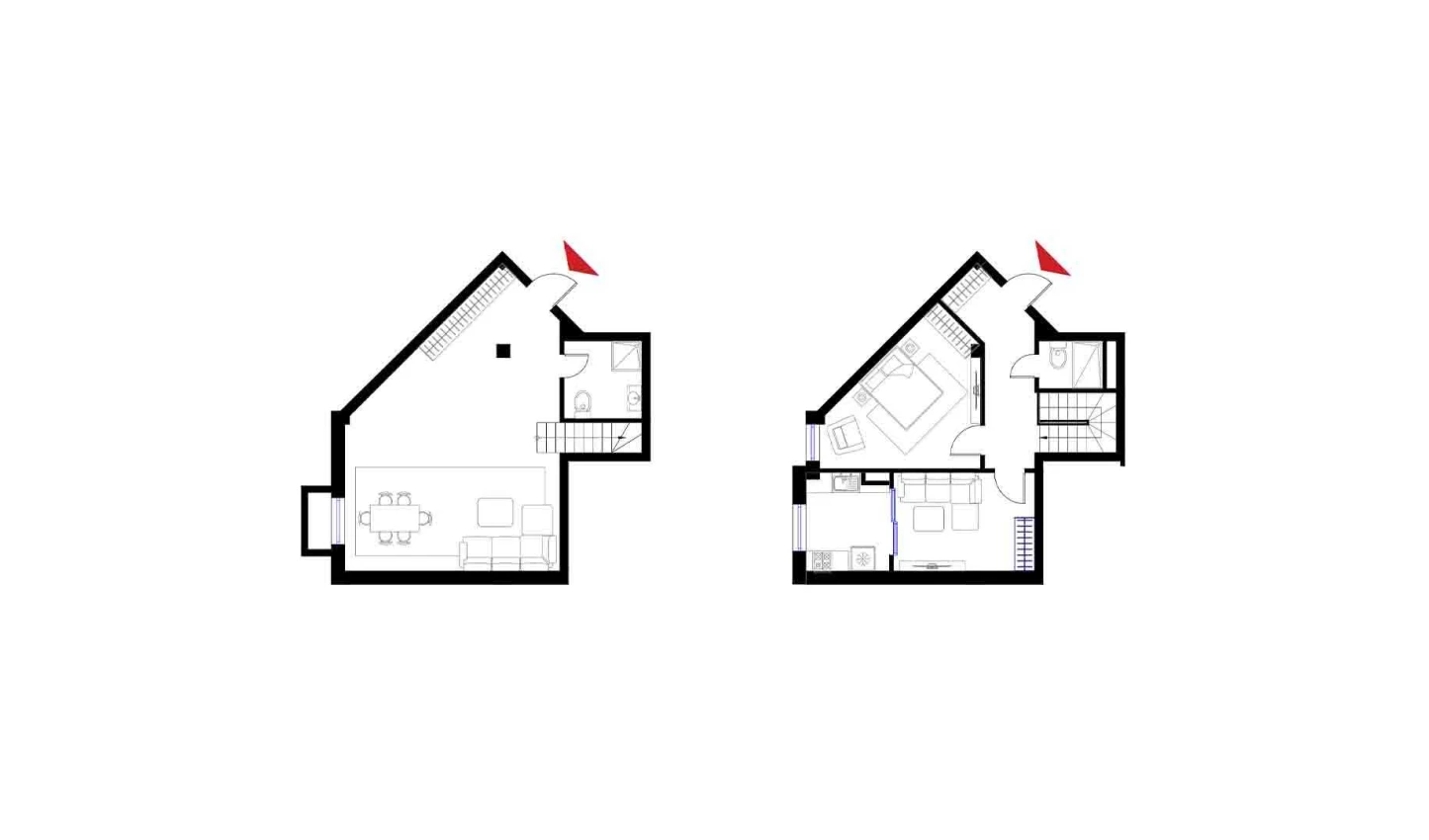 2-комнатная квартира 54.2 м²  1/1 этаж