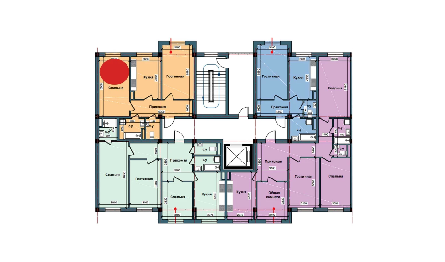 2-комнатная квартира 71.3 м²  2/2 этаж