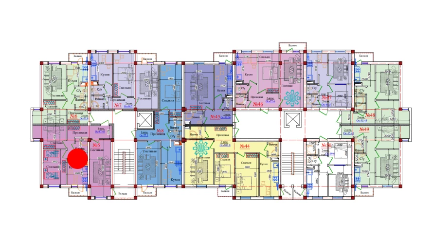 3-комнатная квартира 87.45 м²  9/9 этаж