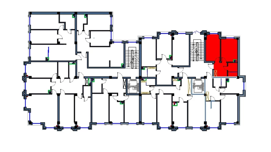 1-xonali xonadon 38.5 m²  2/2 qavat