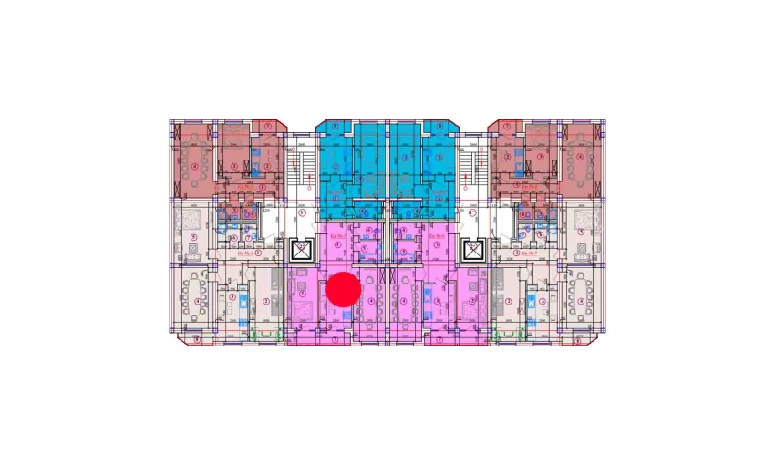 2-комнатная квартира 97.15 м²  8/10 этаж | Жилой комплекс AZAMATOV GROUP