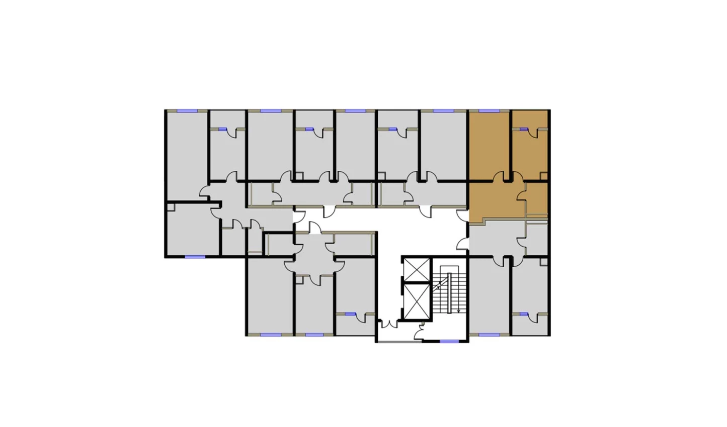 1-комнатная квартира 52.09 м²  3/3 этаж