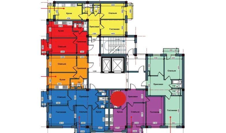 2-xonali xonadon 63.8 m²  10/10 qavat | NUR BARAKA Turar-joy majmuasi