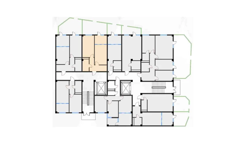 2-комнатная квартира 44.25 м²  1/7 этаж | Жилой комплекс Bochka Resort