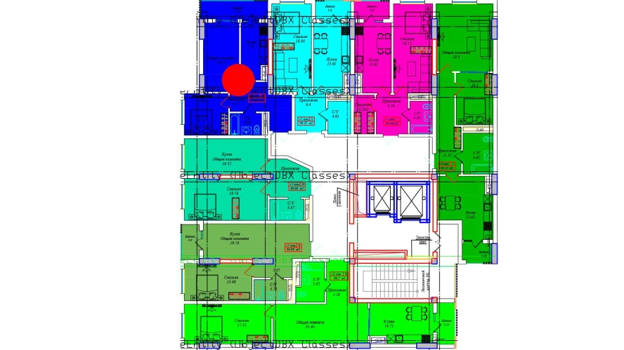 2-xonali xonadon 50.64 m²  15/15 qavat