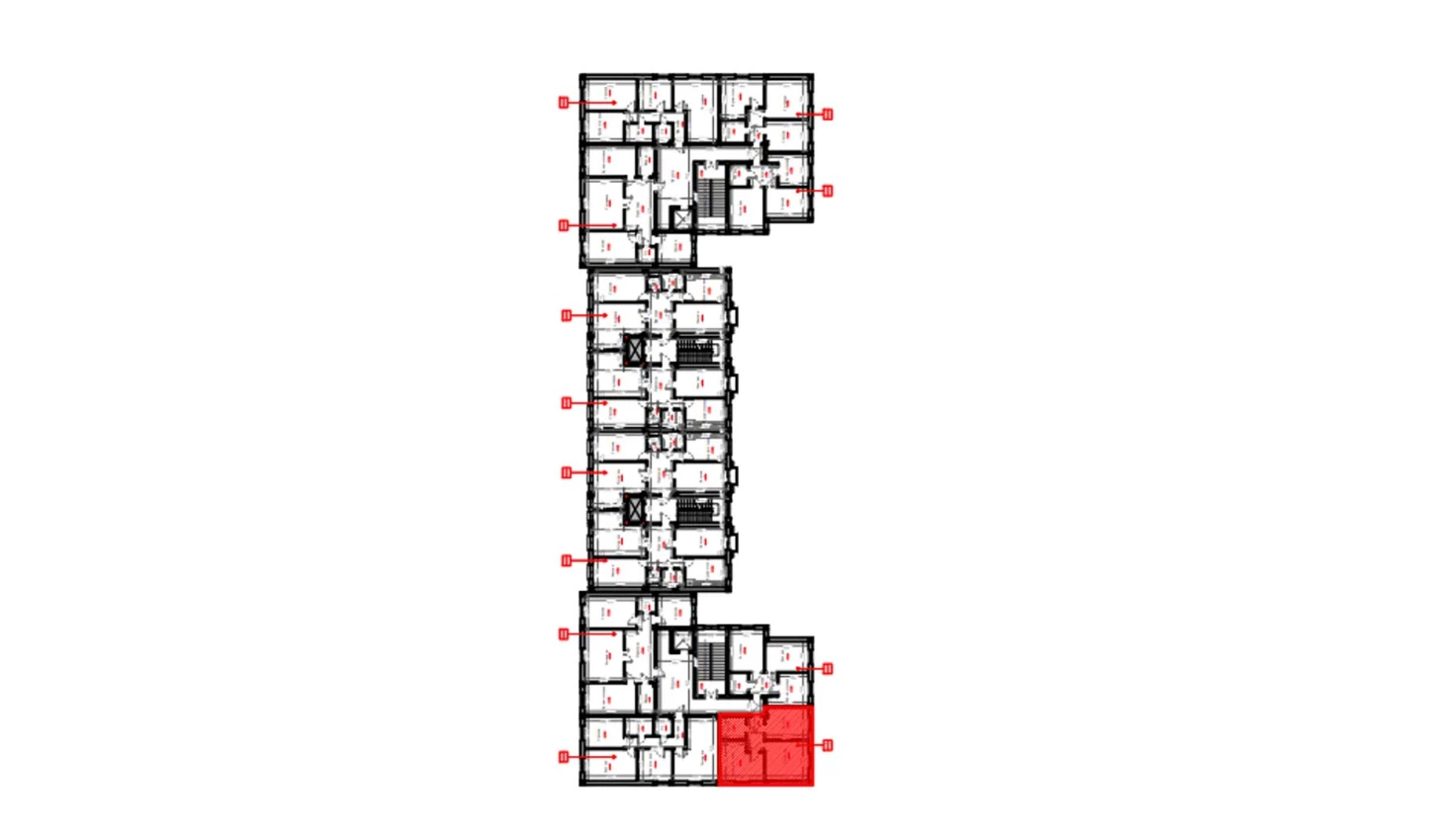 2-комнатная квартира 56.6 м²  7/7 этаж