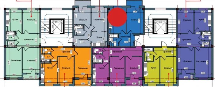 1-комнатная квартира 43.3 м²  3/3 этаж