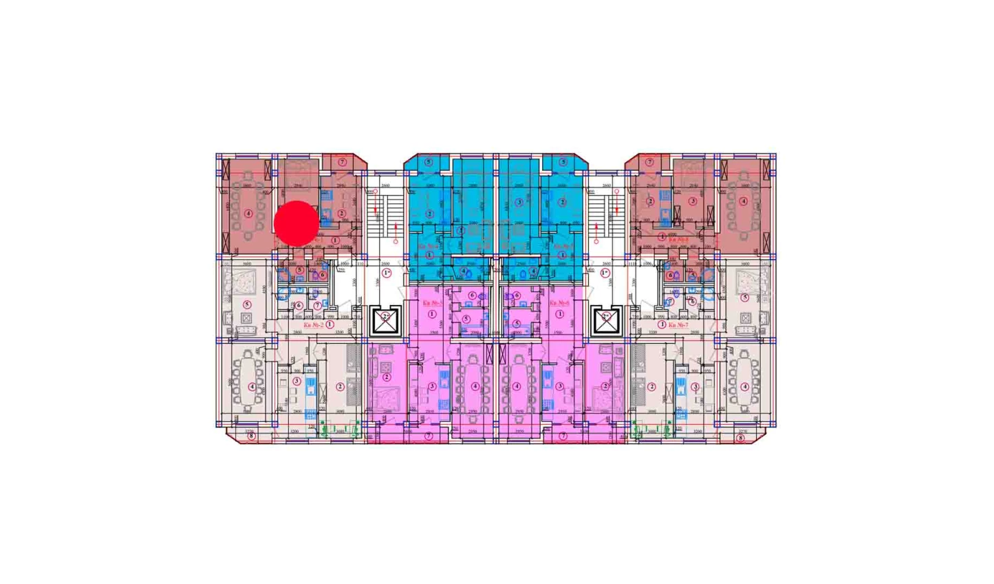 2-комнатная квартира 88.15 м²  8/8 этаж