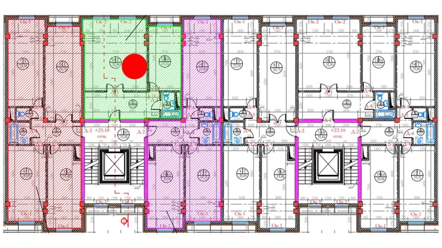 2-комнатная квартира 68.6 м²  8/8 этаж