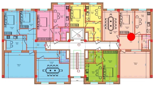 2-xonali xonadon 93.62 m²  8/8 qavat | "Markaz" Turar-joy majmuasi