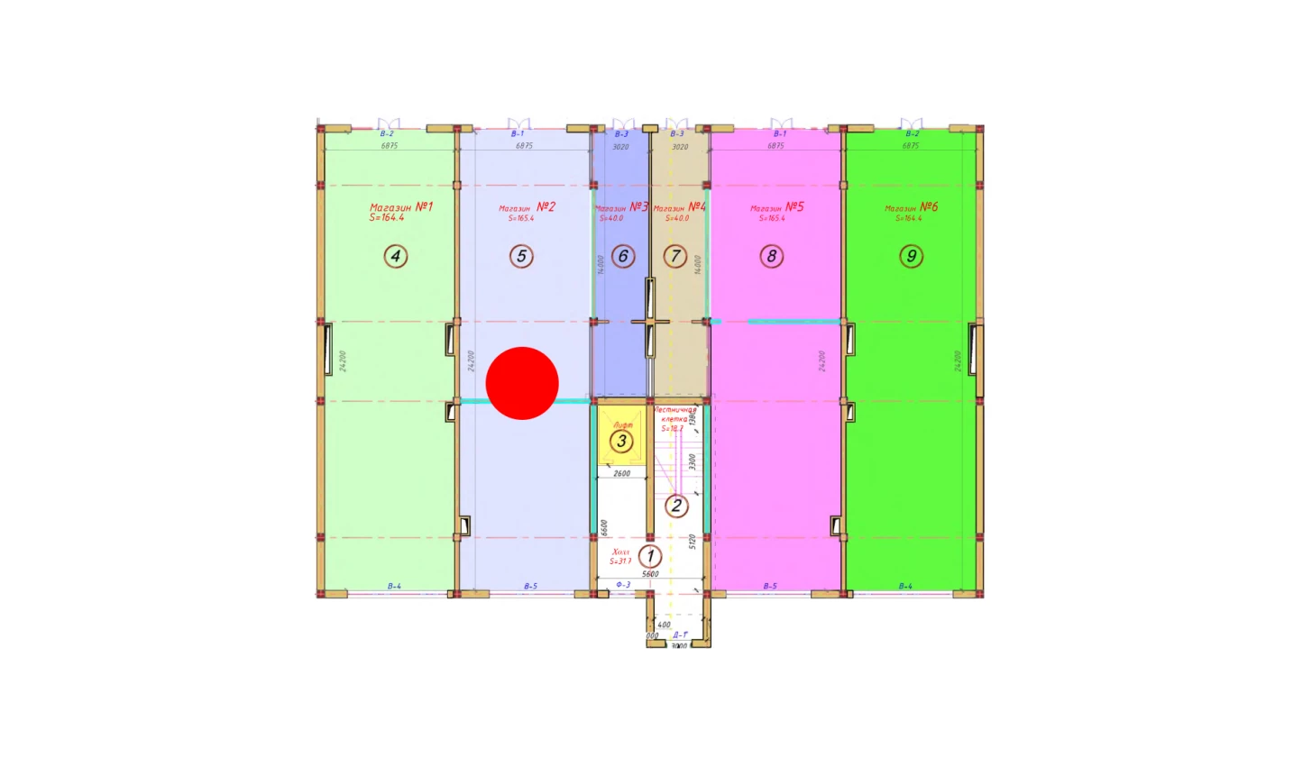 1-комнатная квартира 172 м²  1/1 этаж