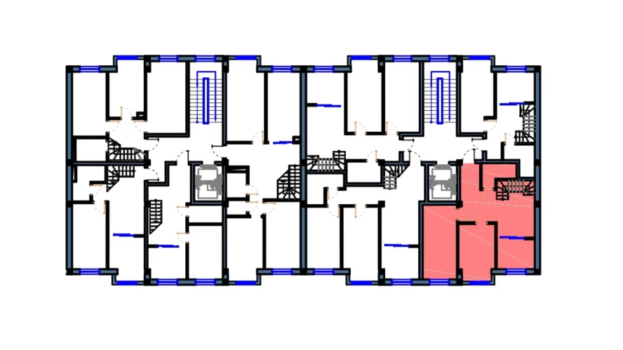 2-xonali xonadon 64.5 m²  1/1 qavat