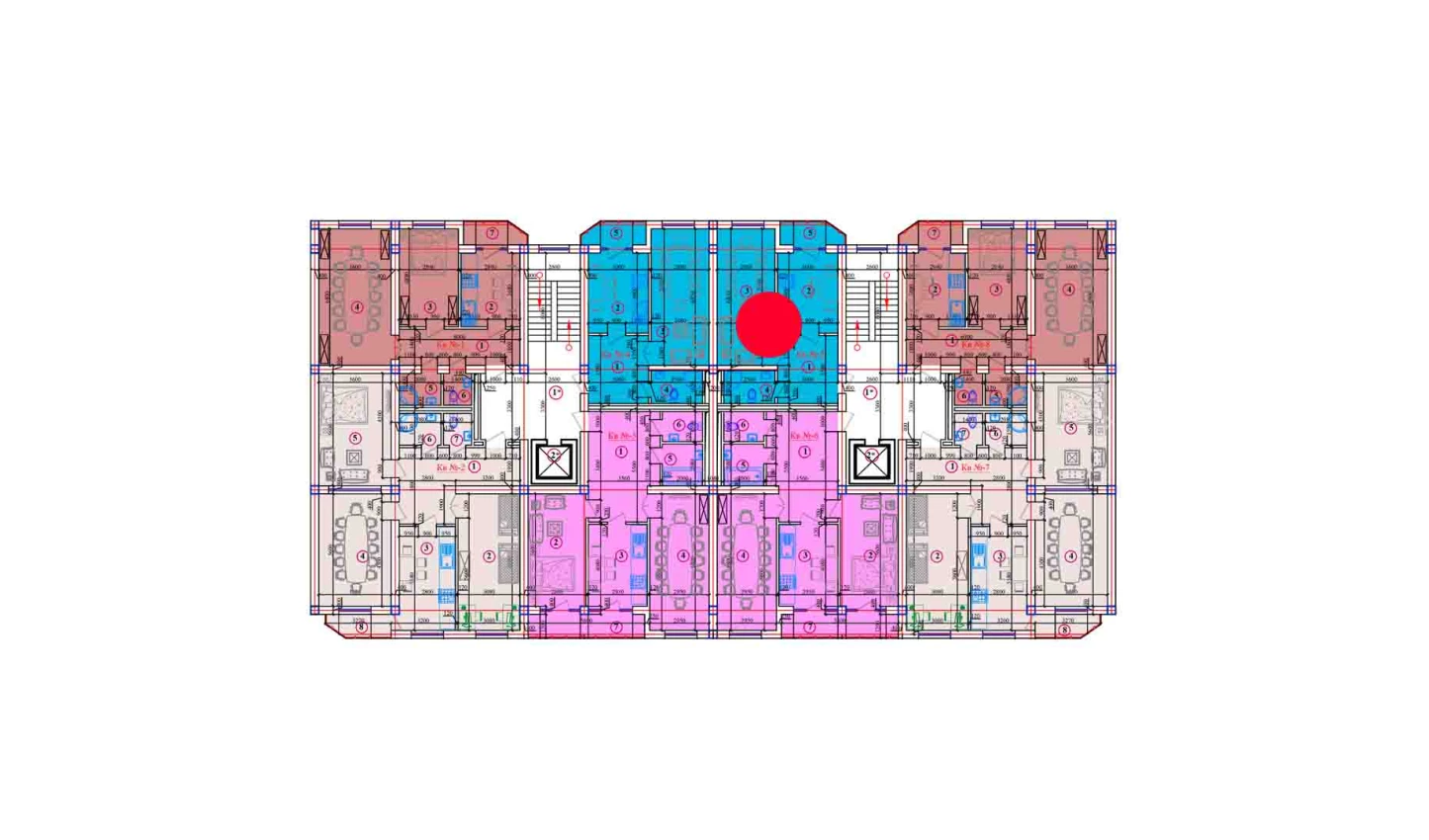 1-xonali xonadon 61 m²  5/5 qavat