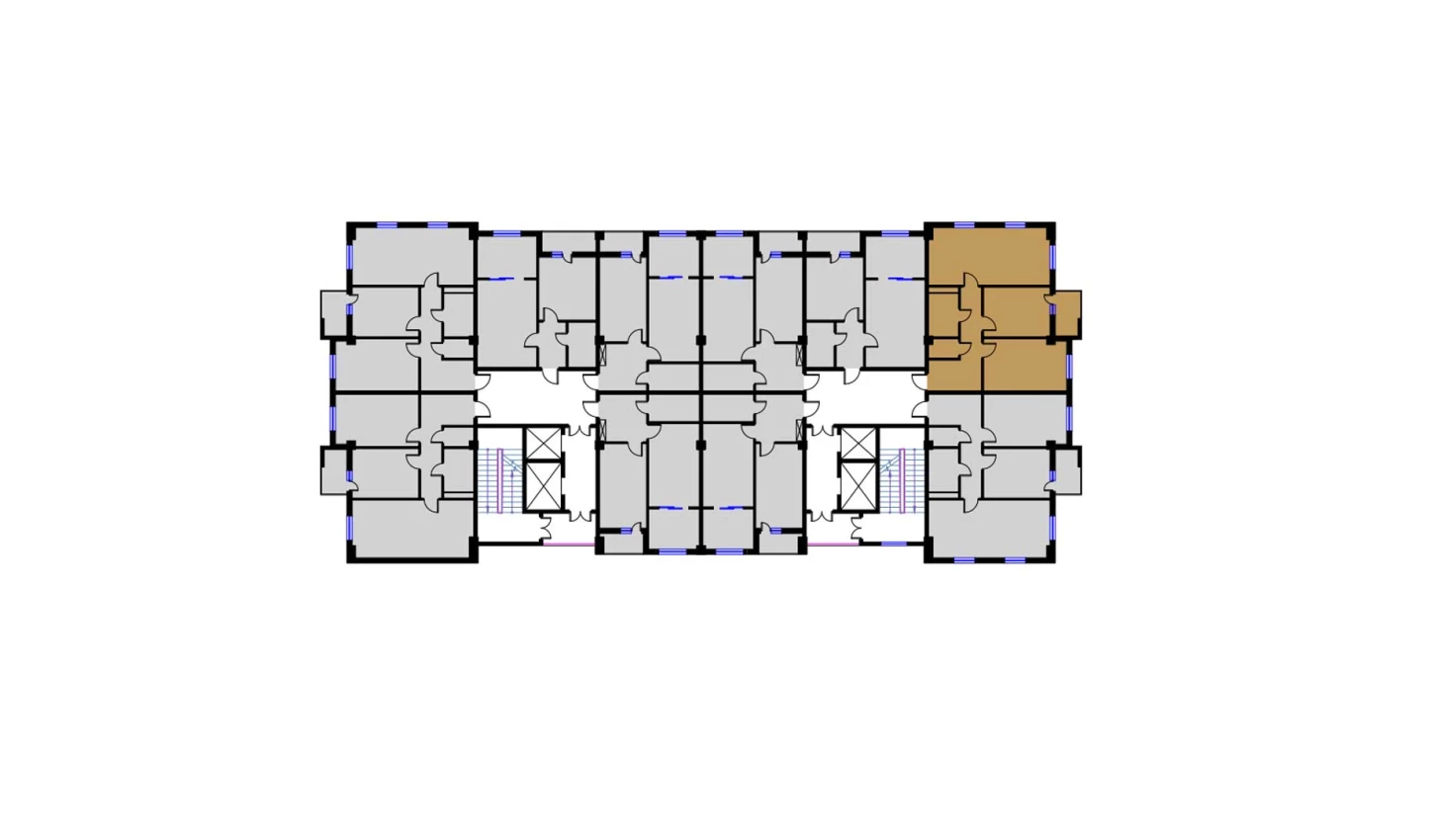 2-комнатная квартира 74.75 м²  9/9 этаж