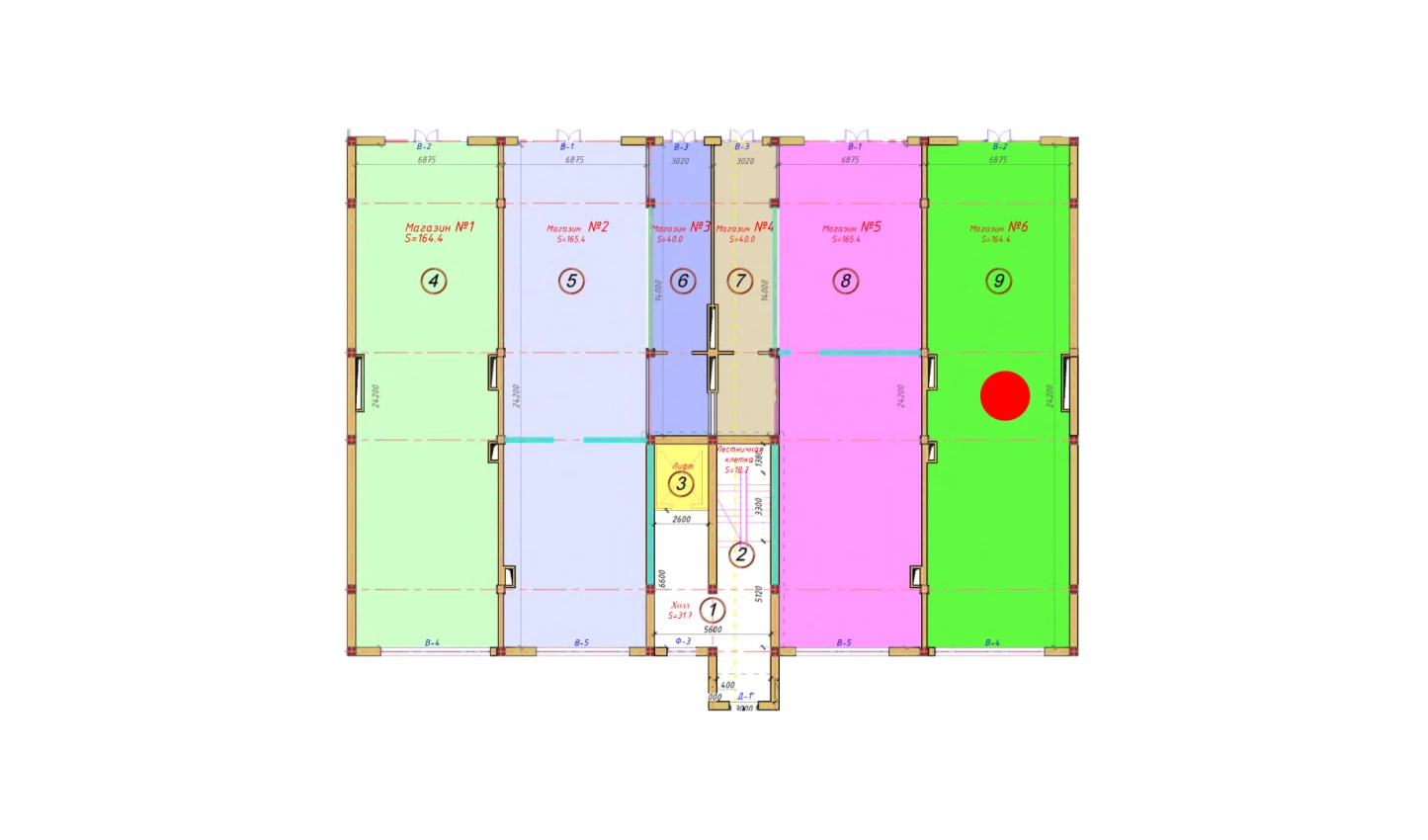 1-комнатная квартира 162.3 м²  1/1 этаж