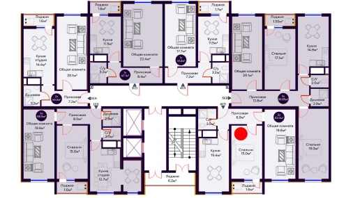 2-xonali xonadon 62 m²  12/16 qavat | Crystal Avenue Turar-joy majmuasi