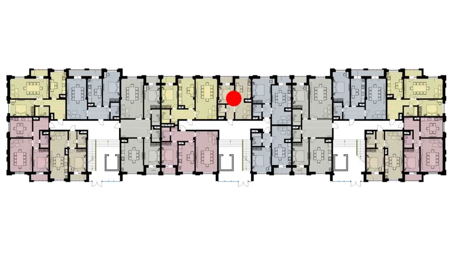 1-комнатная квартира 37.7 м²  1/1 этаж