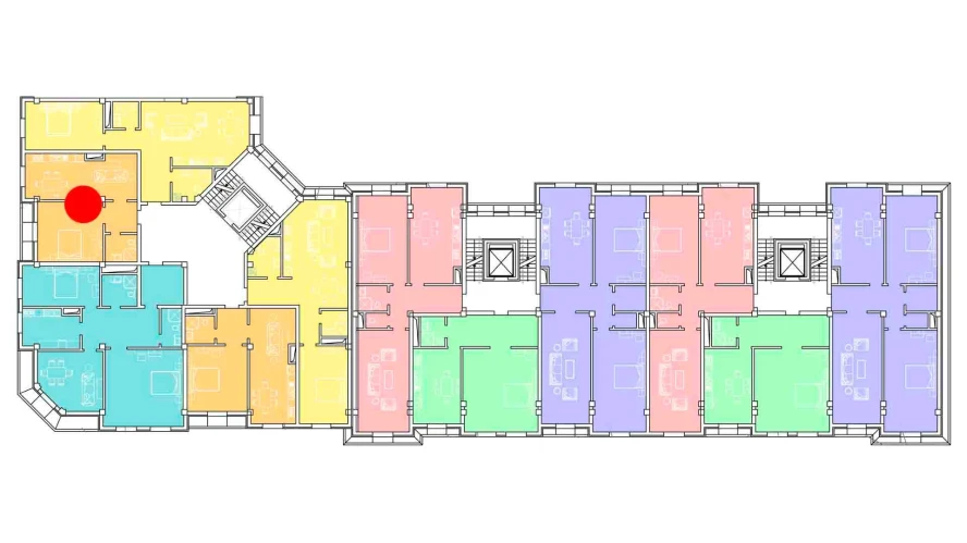 3-xonali xonadon 63.38 m²  8/8 qavat