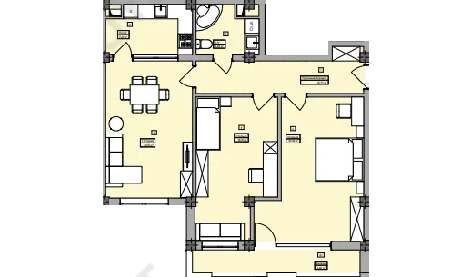 3-комнатная квартира 82.51 м²  3/3 этаж