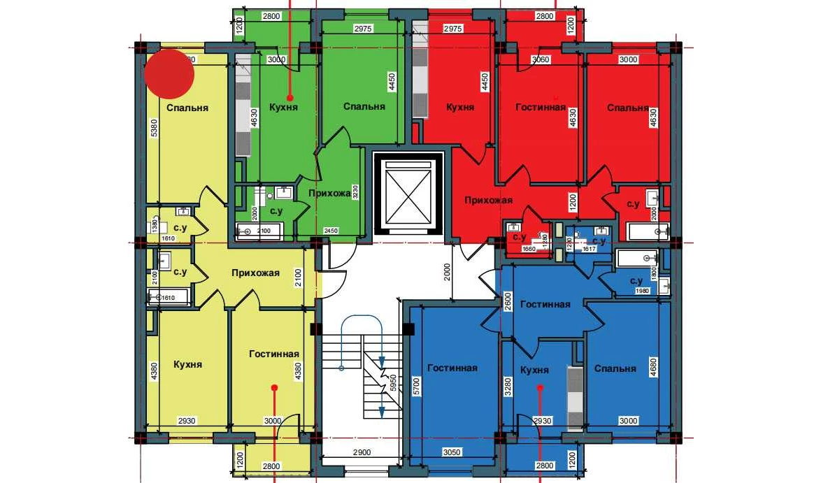 2-xonali xonadon 62.8 m²  8/9 qavat | NUR BARAKA Turar-joy majmuasi