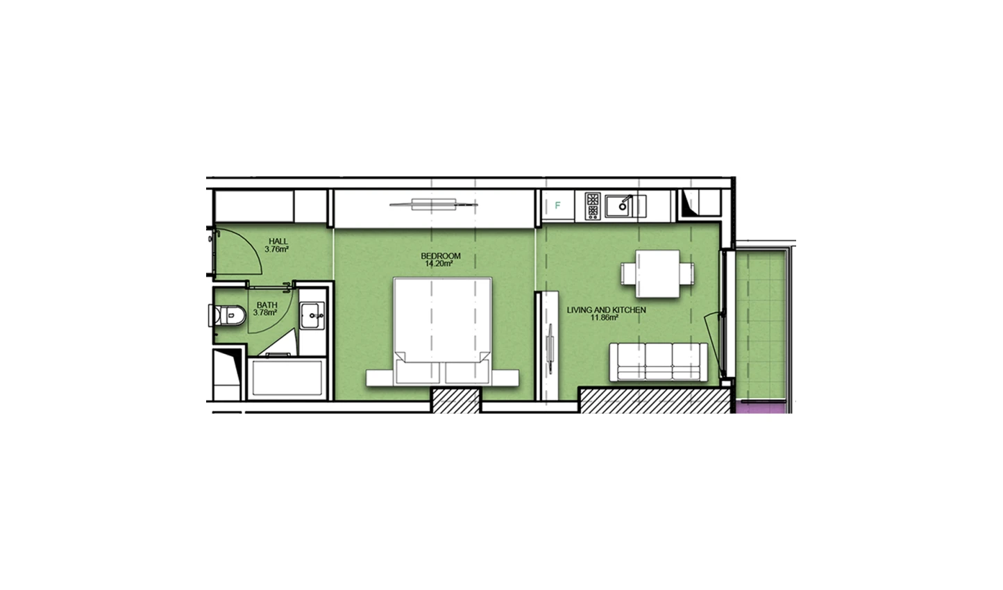 1-комнатная квартира 37.12 м²  18/18 этаж