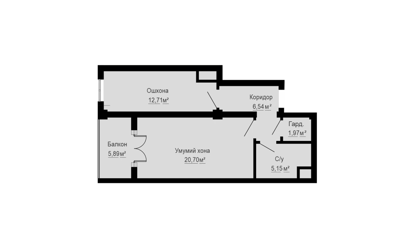 1-комнатная квартира 75.8 м²  3/3 этаж