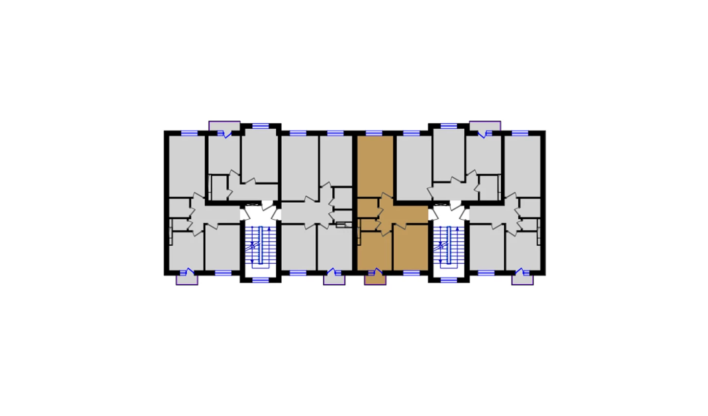 2-комнатная квартира 57.26 м²  3/3 этаж