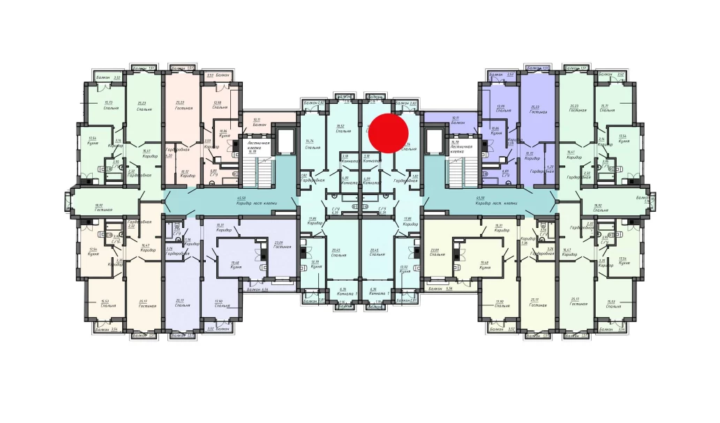 4-комнатная квартира 118 м²  6/6 этаж