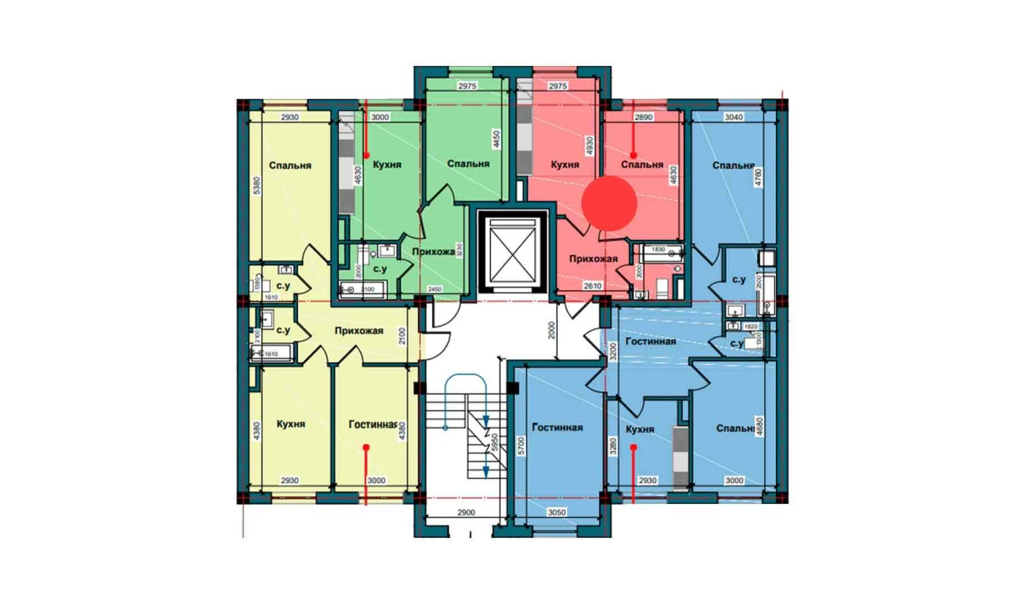 1-комнатная квартира 38.6 м²  2/2 этаж