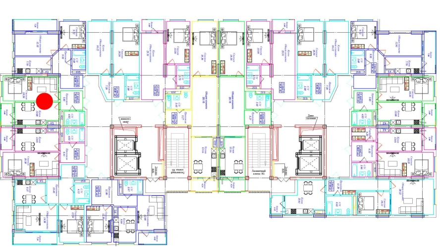 1-комнатная квартира 44.78 м²  7/7 этаж