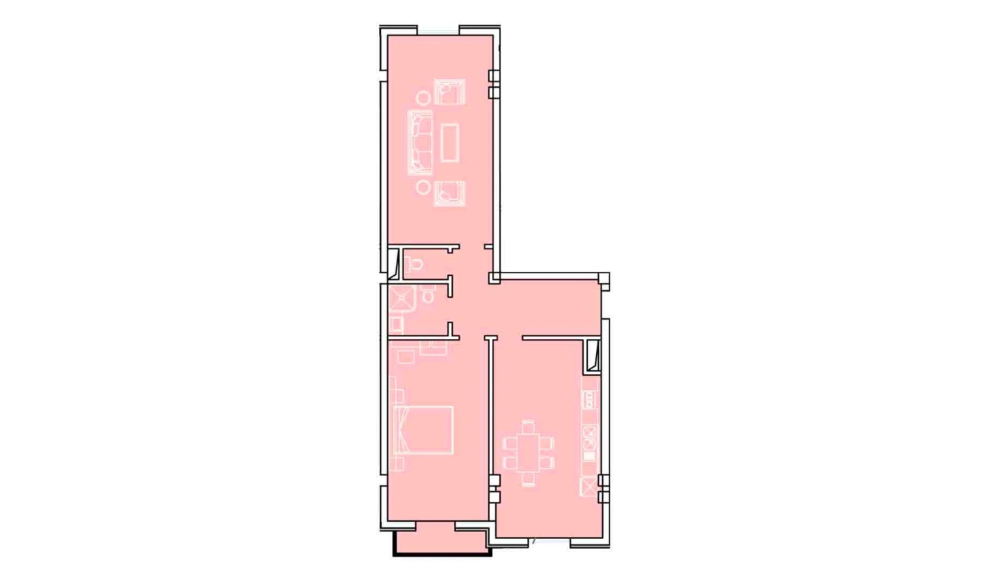 3-xonali xonadon 103.36 m²  4/4 qavat