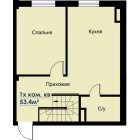 2-xonali xonadon 106.8 m²  1/6 qavat | CHOSHTEPA GARDEN Turar-joy majmuasi