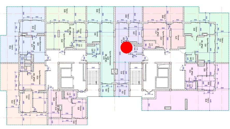 1-xonali xonadon 29.78 m²  17/17 qavat