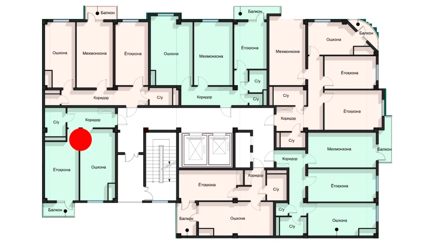 1-комн. квартира 53.58 м²  10/12 этаж | Жилой комплекс SPUTNIK AVENUE