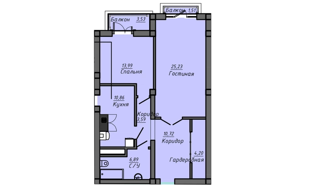 2-xonali xonadon 76.99 m²  4/10 qavat | Samarqand Park Avenue Turar-joy majmuasi