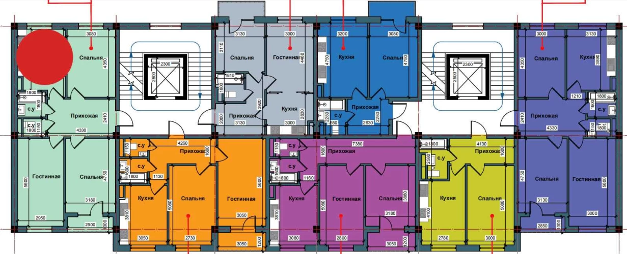 3-комнатная квартира 77.8 м²  8/8 этаж